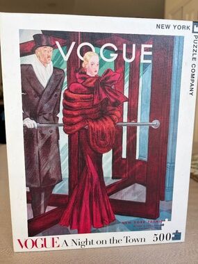 New York Puzzle Company Jigsaw "A Night on the Town" Vogue Magazine Cover